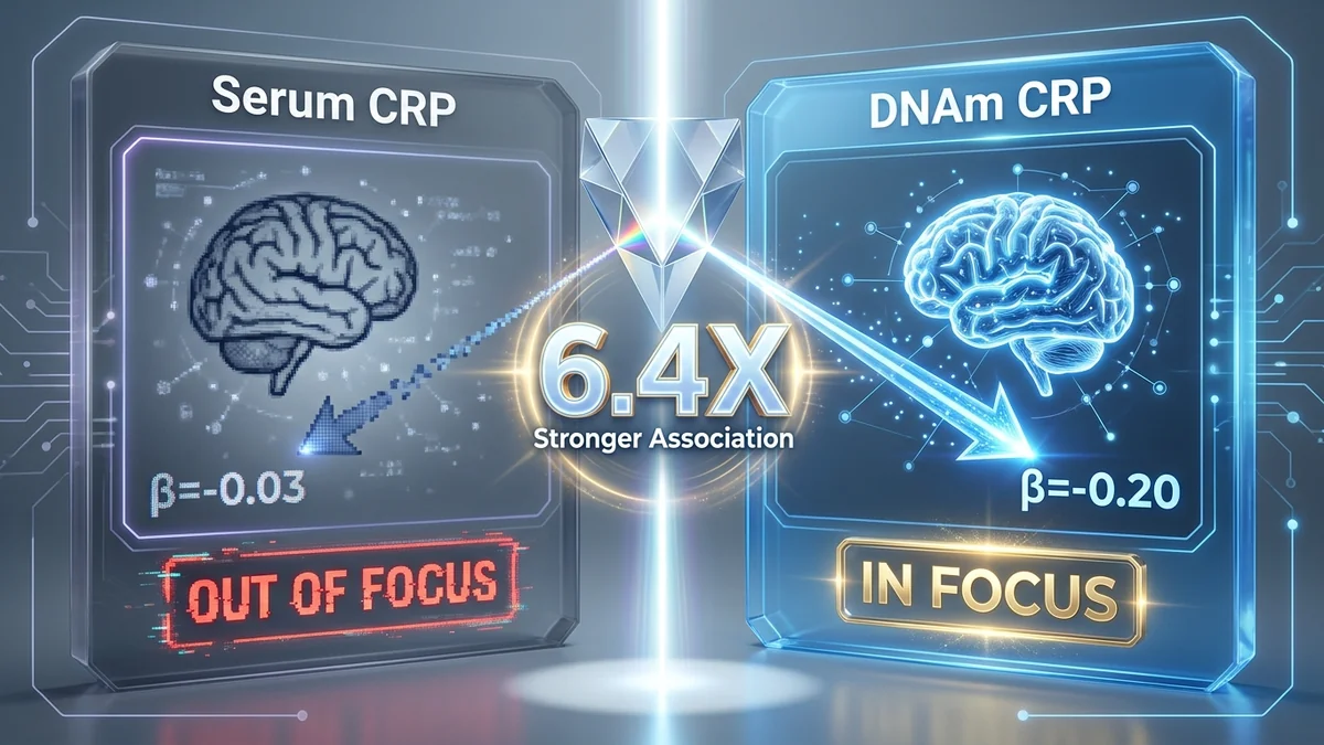 CRP案例对比：血清蛋白 vs DNA甲基化
